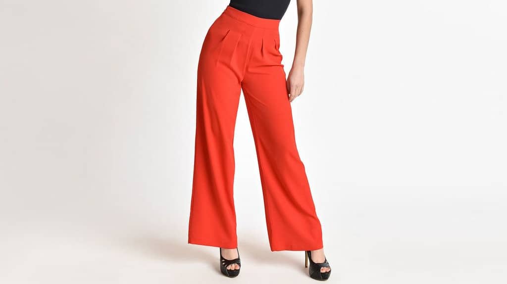 Pantalon fluide taille haute