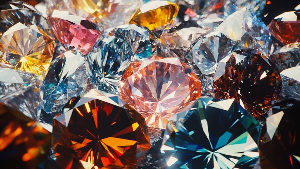 diamants de différentes couleurs