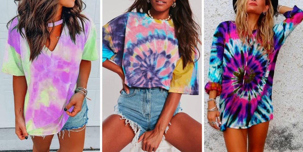 t-shirt oversize femme tie-dye